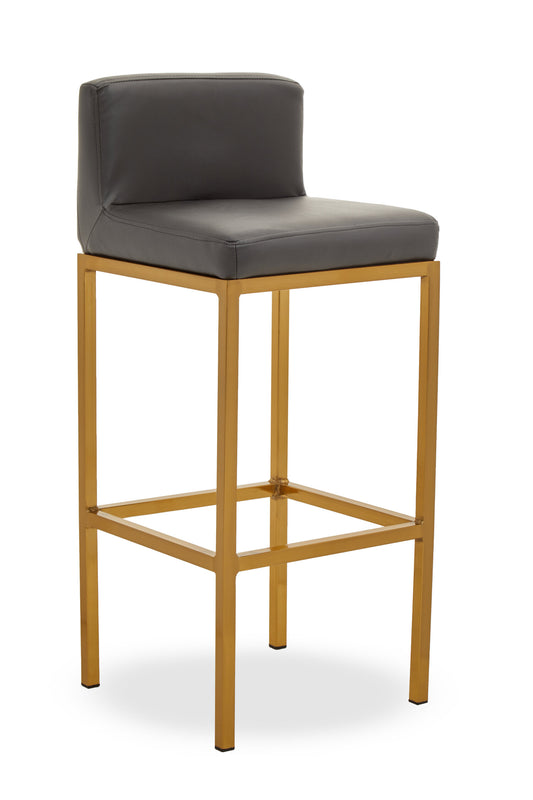 Grosvenor Dark Grey And Gold Finish Bar Chair