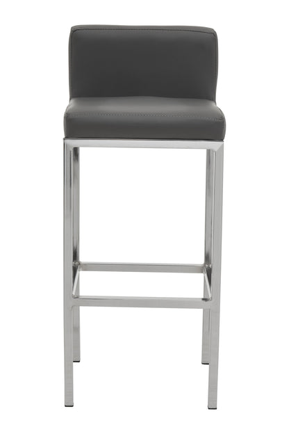 Grosvenor Dark Grey And Chrome Finish Bar Chair