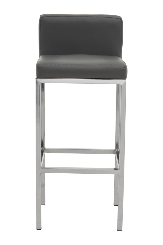 Grosvenor Dark Grey And Chrome Finish Bar Chair