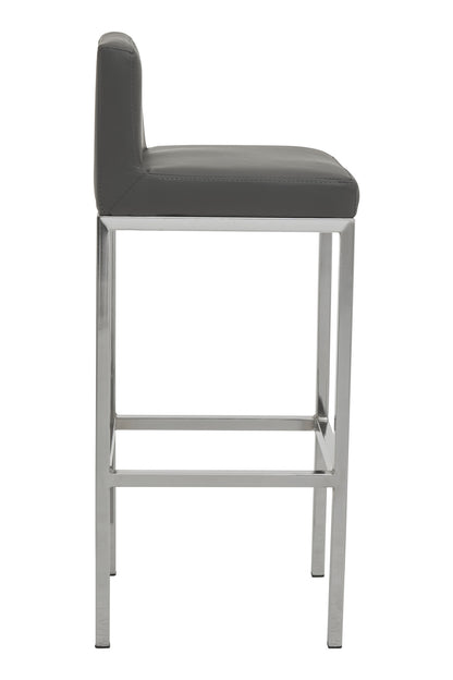 Grosvenor Dark Grey And Chrome Finish Bar Chair