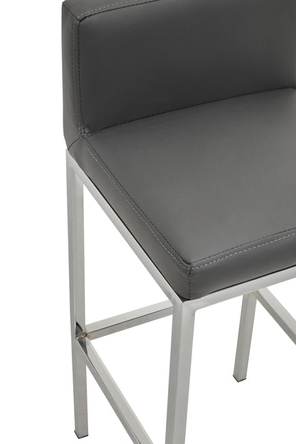 Grosvenor Dark Grey And Chrome Finish Bar Chair