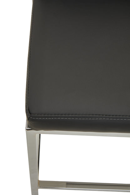 Grosvenor Dark Grey And Chrome Finish Bar Chair