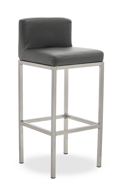 Grosvenor Dark Grey And Chrome Finish Bar Chair