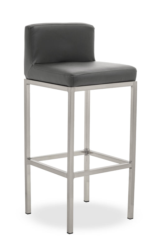 Grosvenor Dark Grey And Chrome Finish Bar Chair