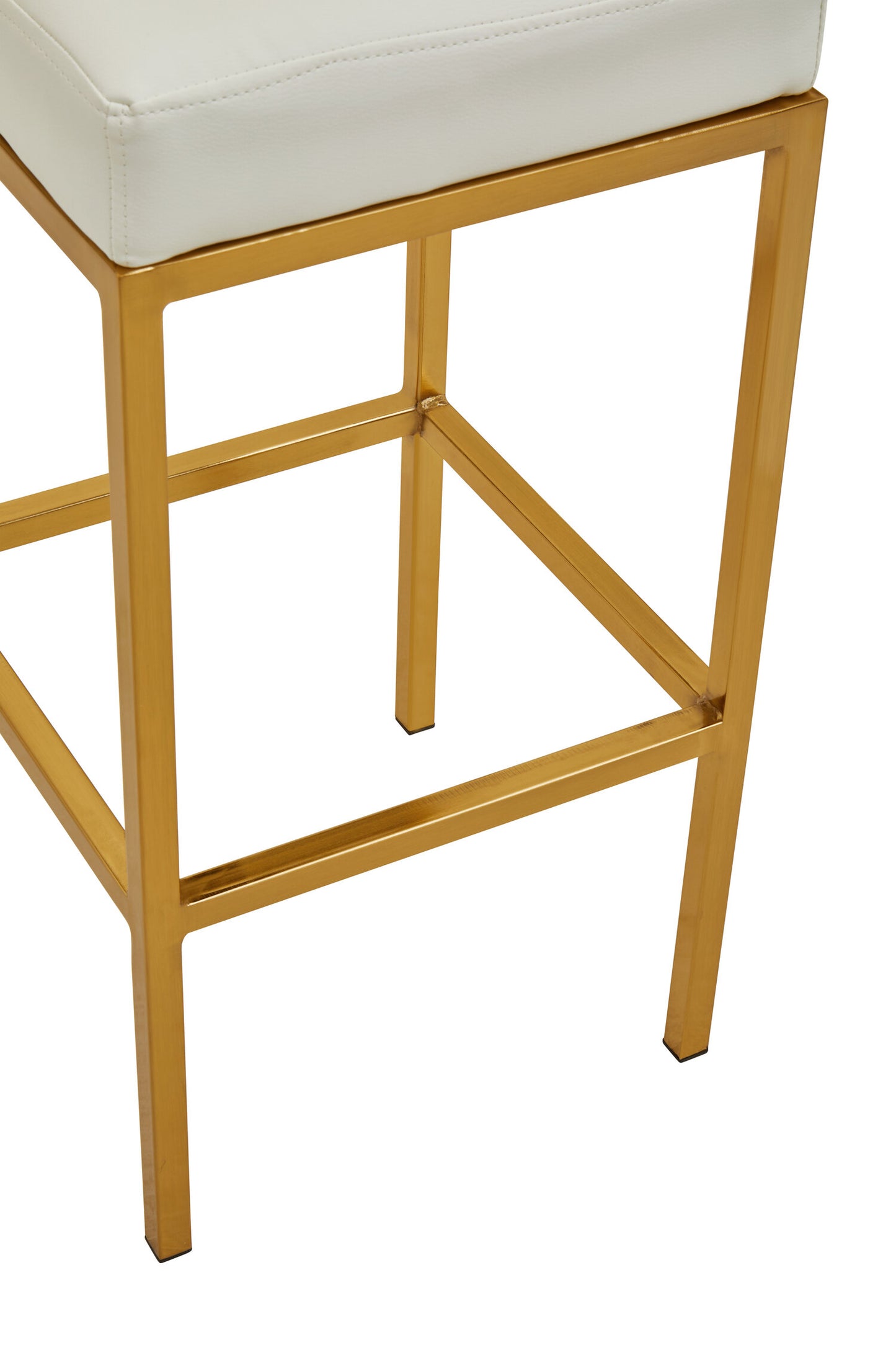 Grosvenor White And Gold Finish Bar Stool