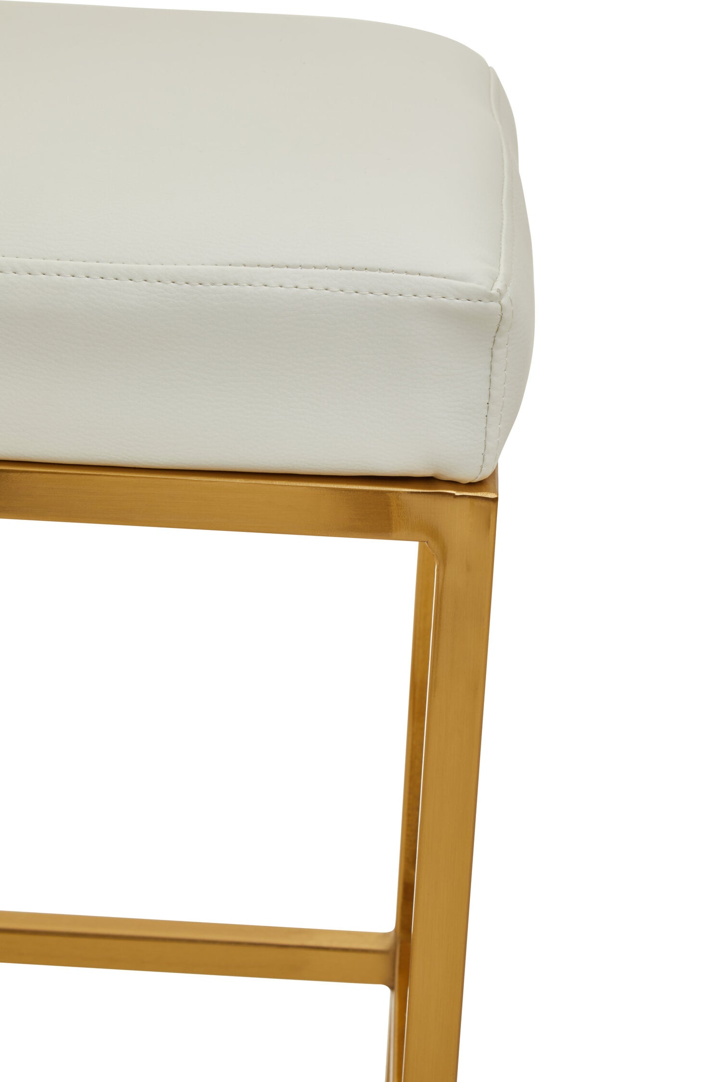 Grosvenor White And Gold Finish Bar Stool