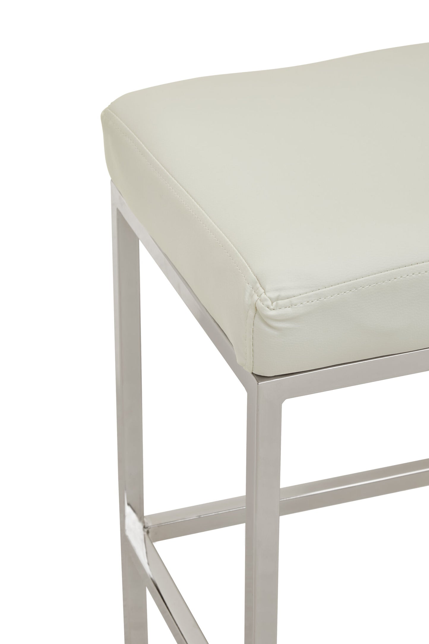 Grosvenor White And Chrome Finish Bar Stool