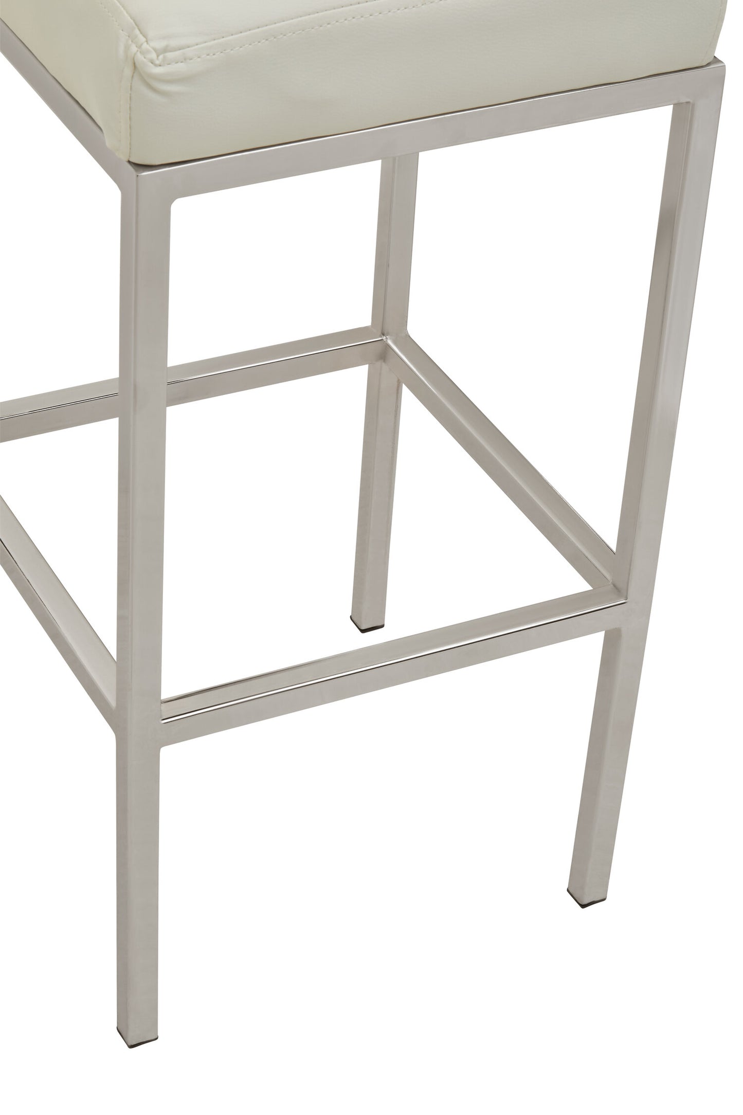 Grosvenor White And Chrome Finish Bar Stool
