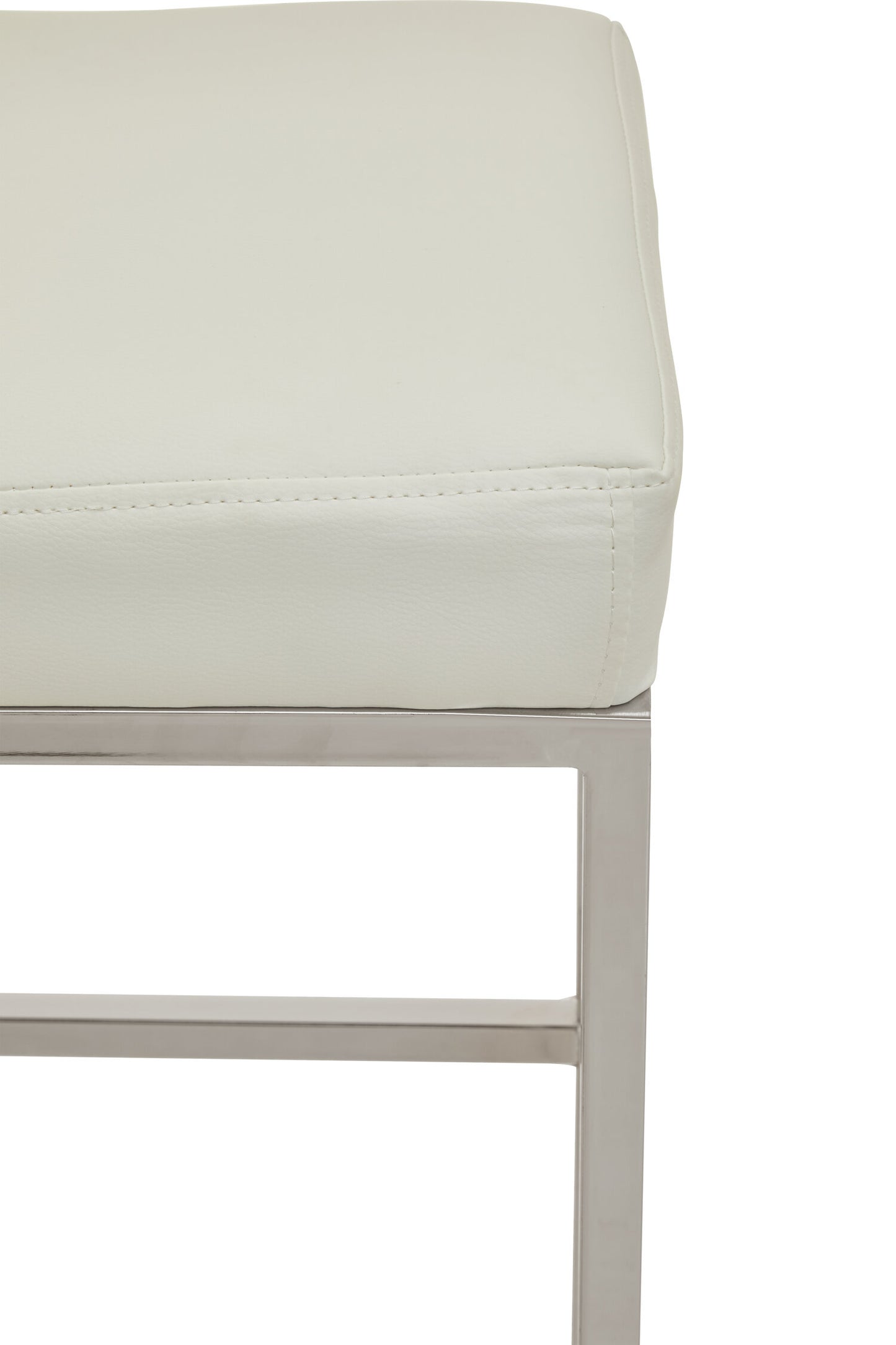 Grosvenor White And Chrome Finish Bar Stool