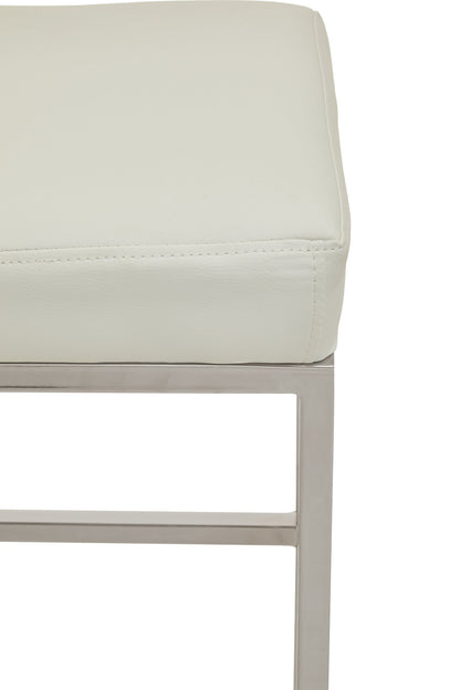 Grosvenor White And Chrome Finish Bar Stool