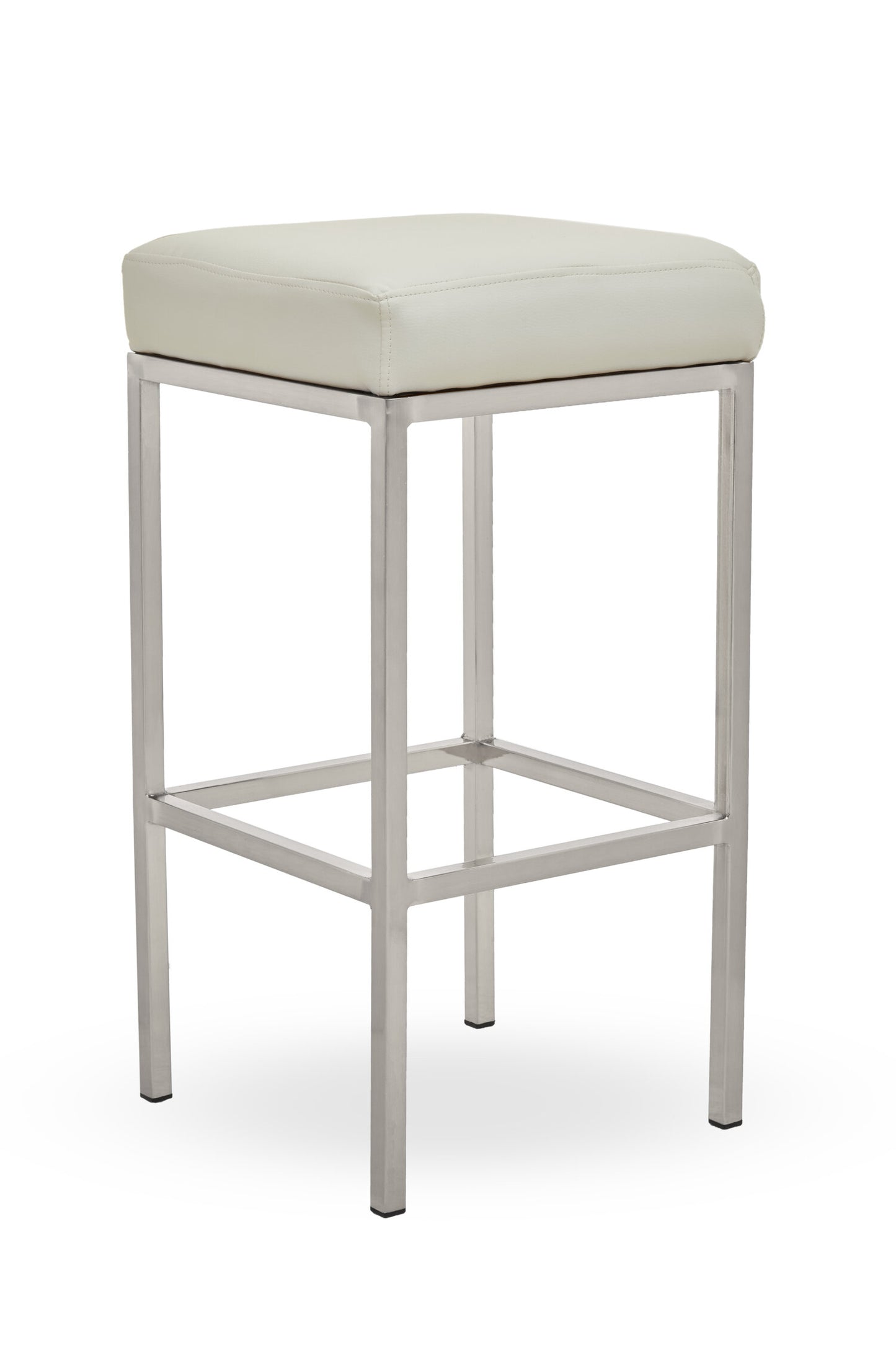 Grosvenor White And Chrome Finish Bar Stool