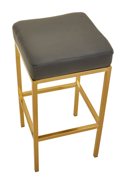 Grosvenor Dark Grey And Gold Finish Bar Stool