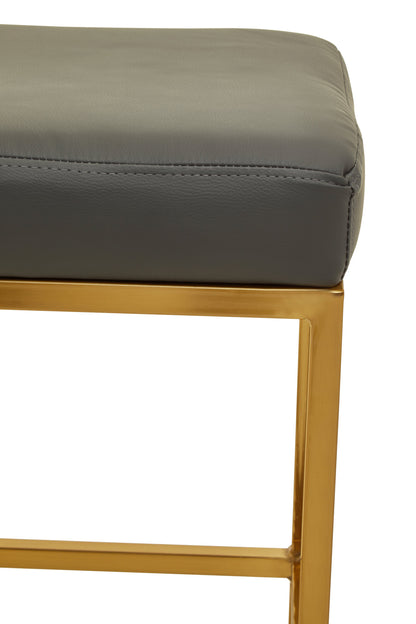Grosvenor Dark Grey And Gold Finish Bar Stool