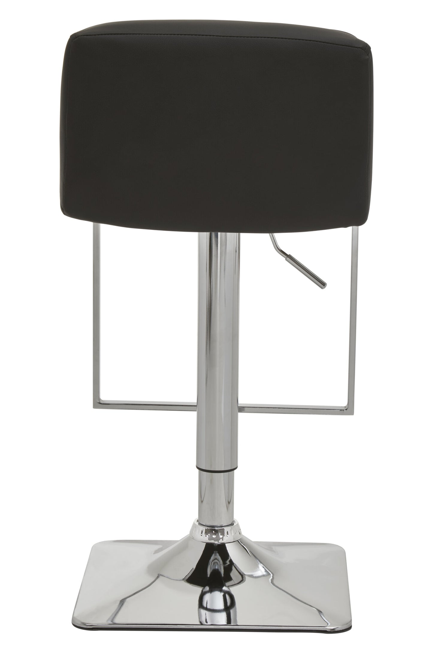 Grosvenor Black And chrome Bar Stool With Square Base