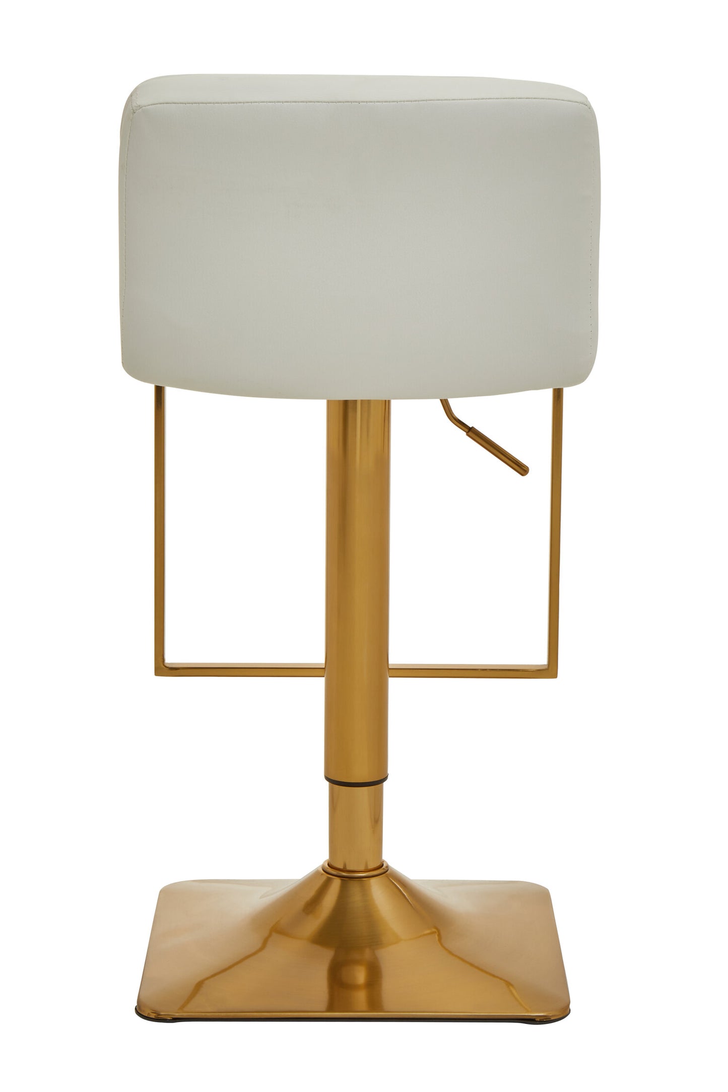 Grosvenor White And Gold Bar Stool With Square Base