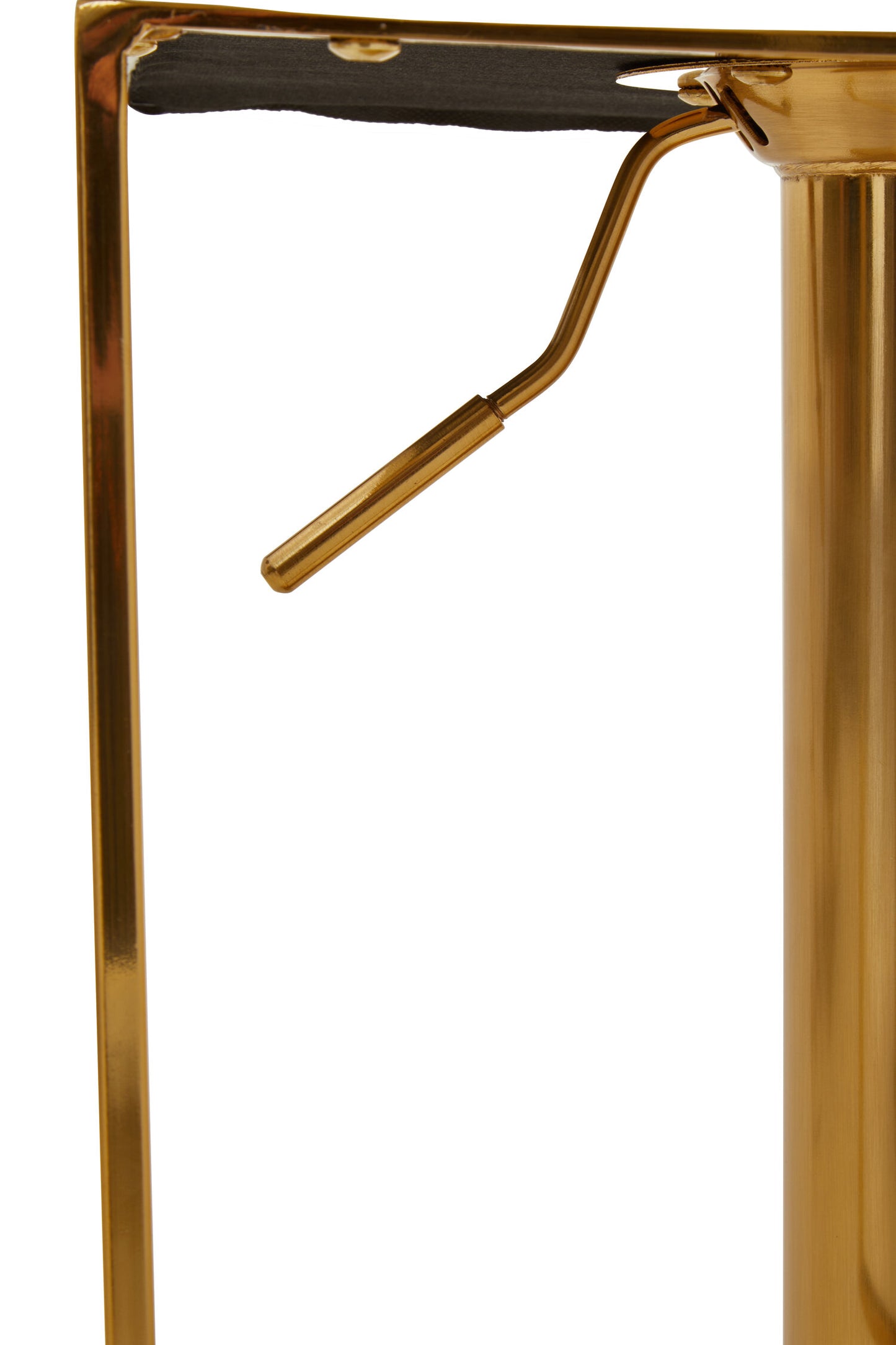 Grosvenor White And Gold Bar Stool With Square Base
