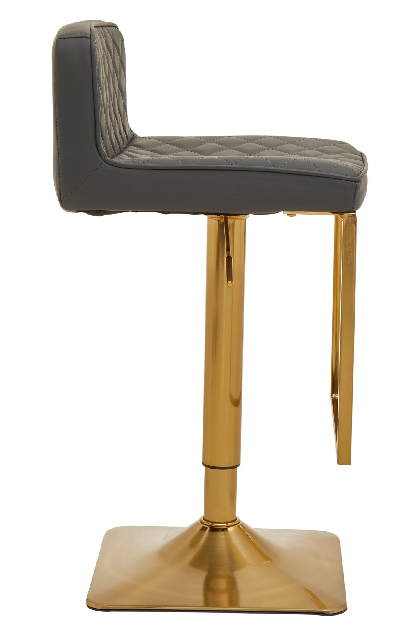Grosvenor Dark Grey And Gold Square Base Bar Stool