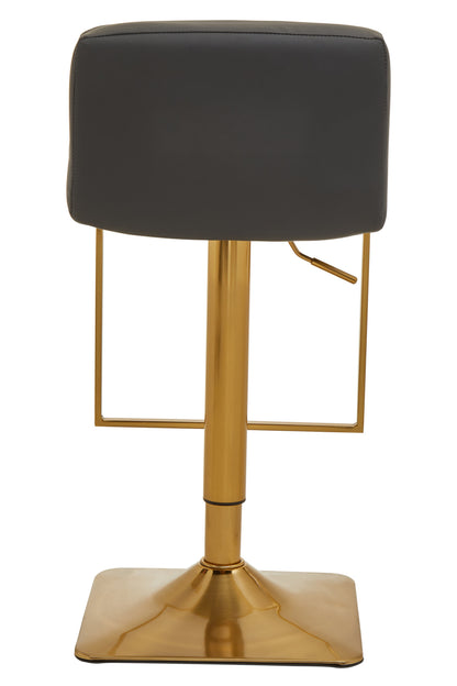 Grosvenor Dark Grey And Gold Square Base Bar Stool