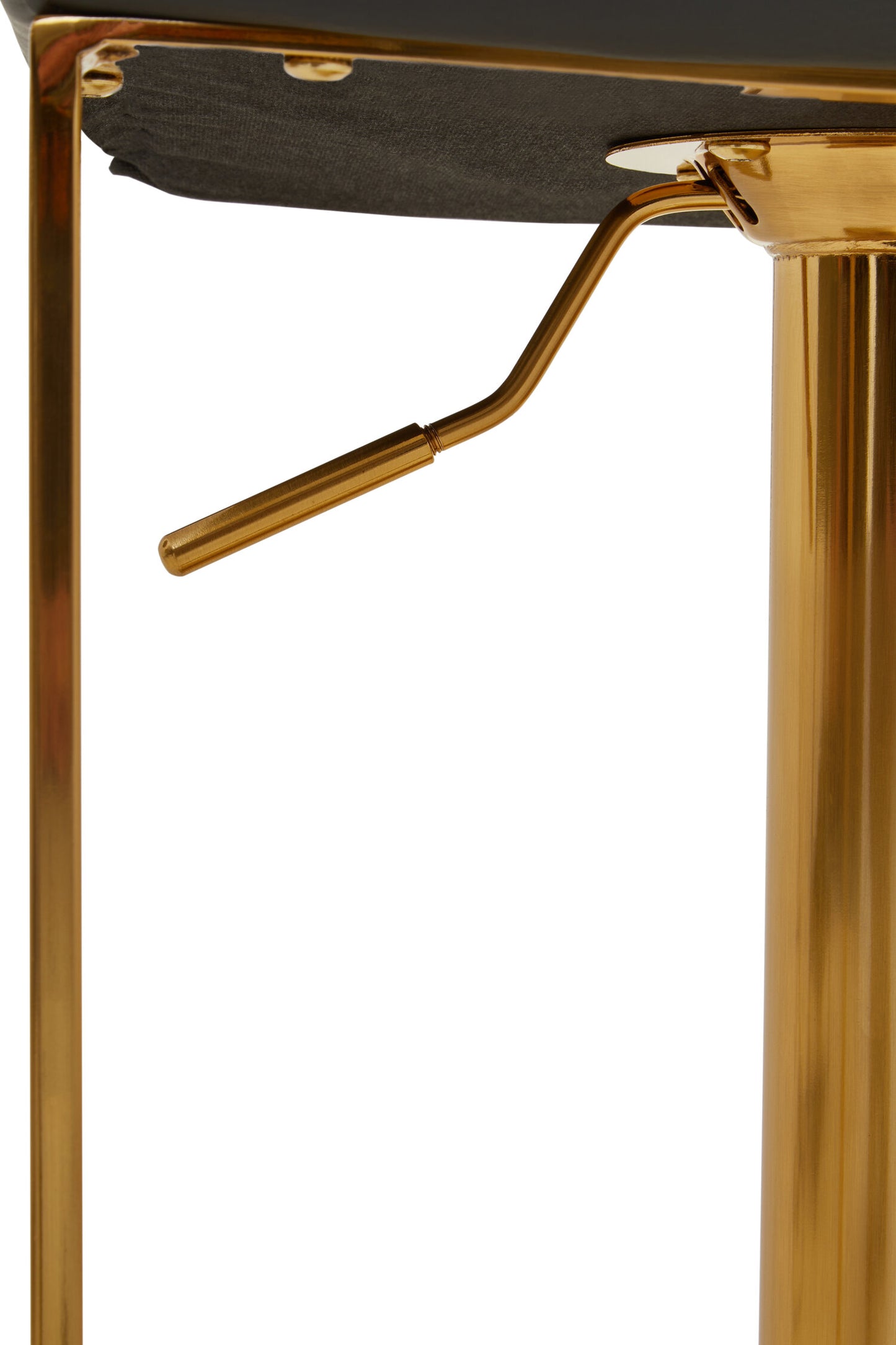 Grosvenor Dark Grey And Gold Square Base Bar Stool