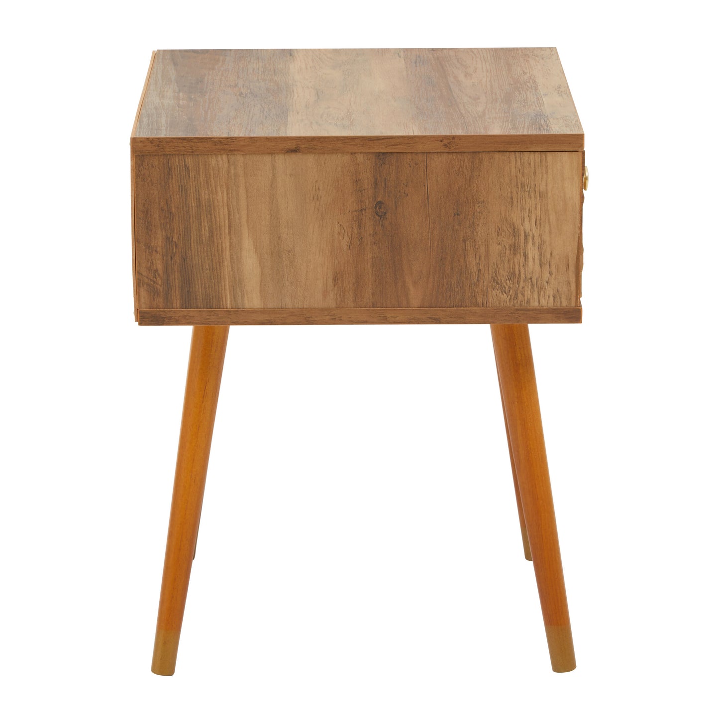 Oscar Wood Veneer 1 Drawer Side Table