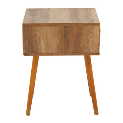 Oscar Wood Veneer 1 Drawer Side Table