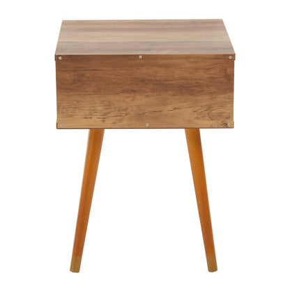 Oscar Wood Veneer 1 Drawer Side Table