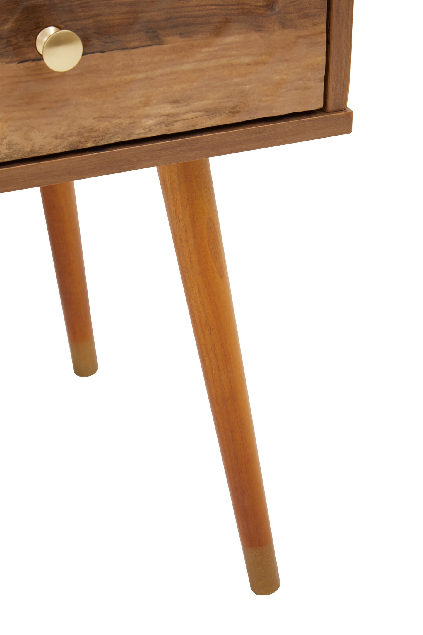 Oscar Wood Veneer 1 Drawer Side Table