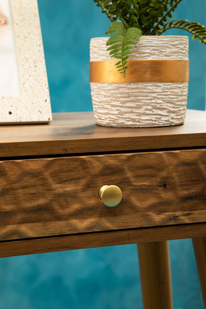 Oscar Wood Veneer Console Table with 2 Drawers