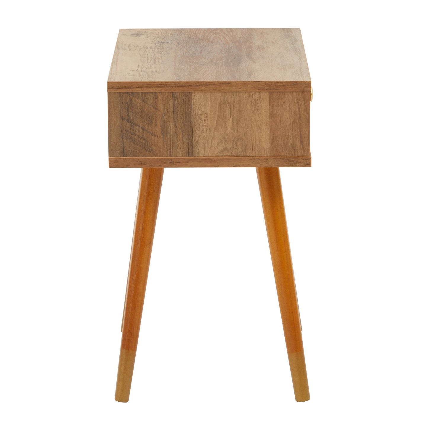 Oscar Wood Veneer Bedside Table with 1 Drawer