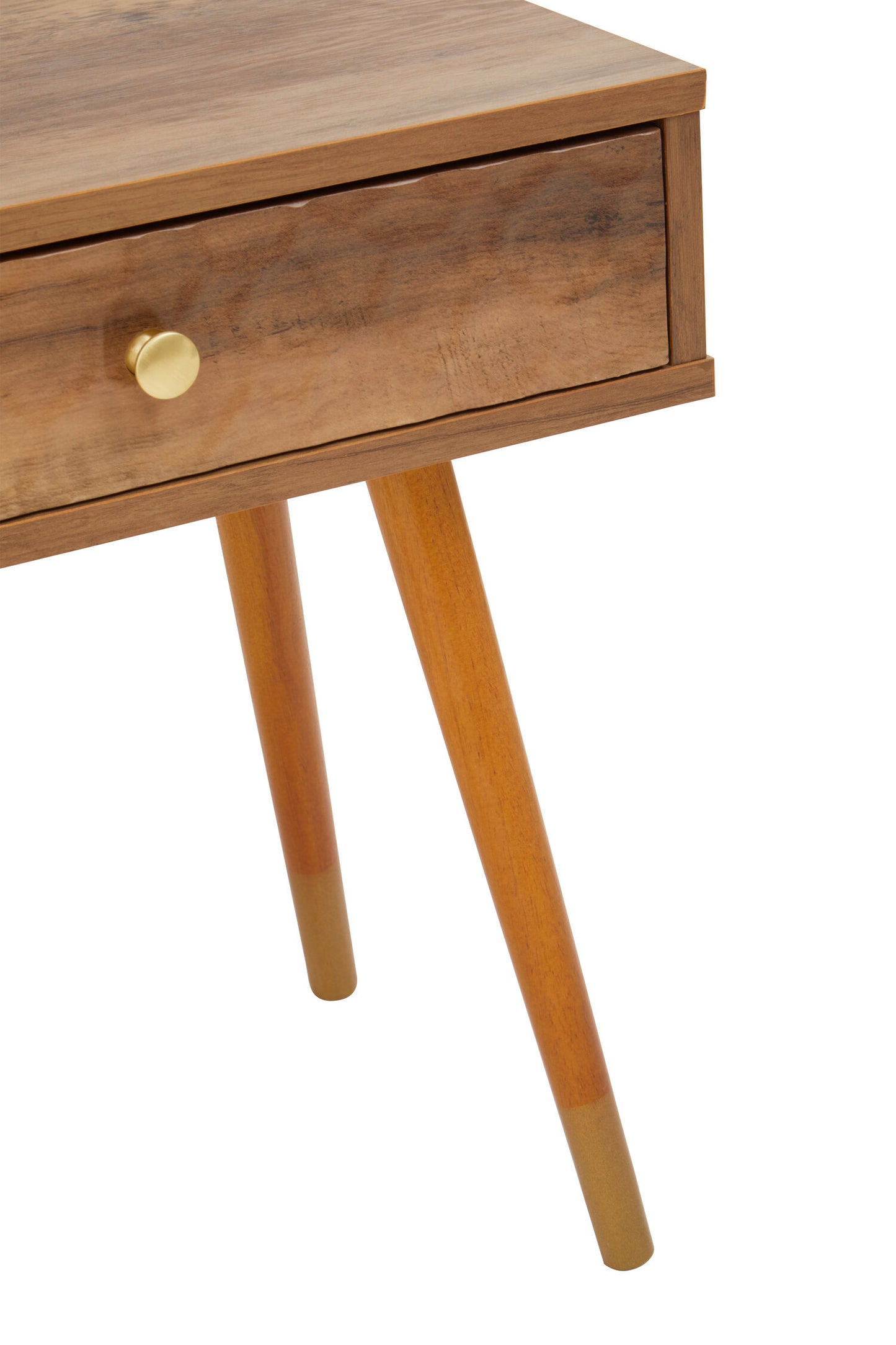 Oscar Wood Veneer Bedside Table with 1 Drawer