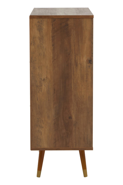 Oscar Wood Veneer 2 Door and 1 Drawer Cabinet