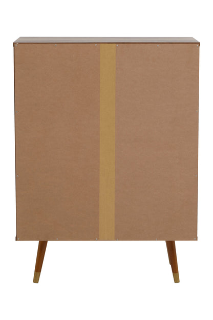 Oscar Wood Veneer 2 Door and 1 Drawer Cabinet