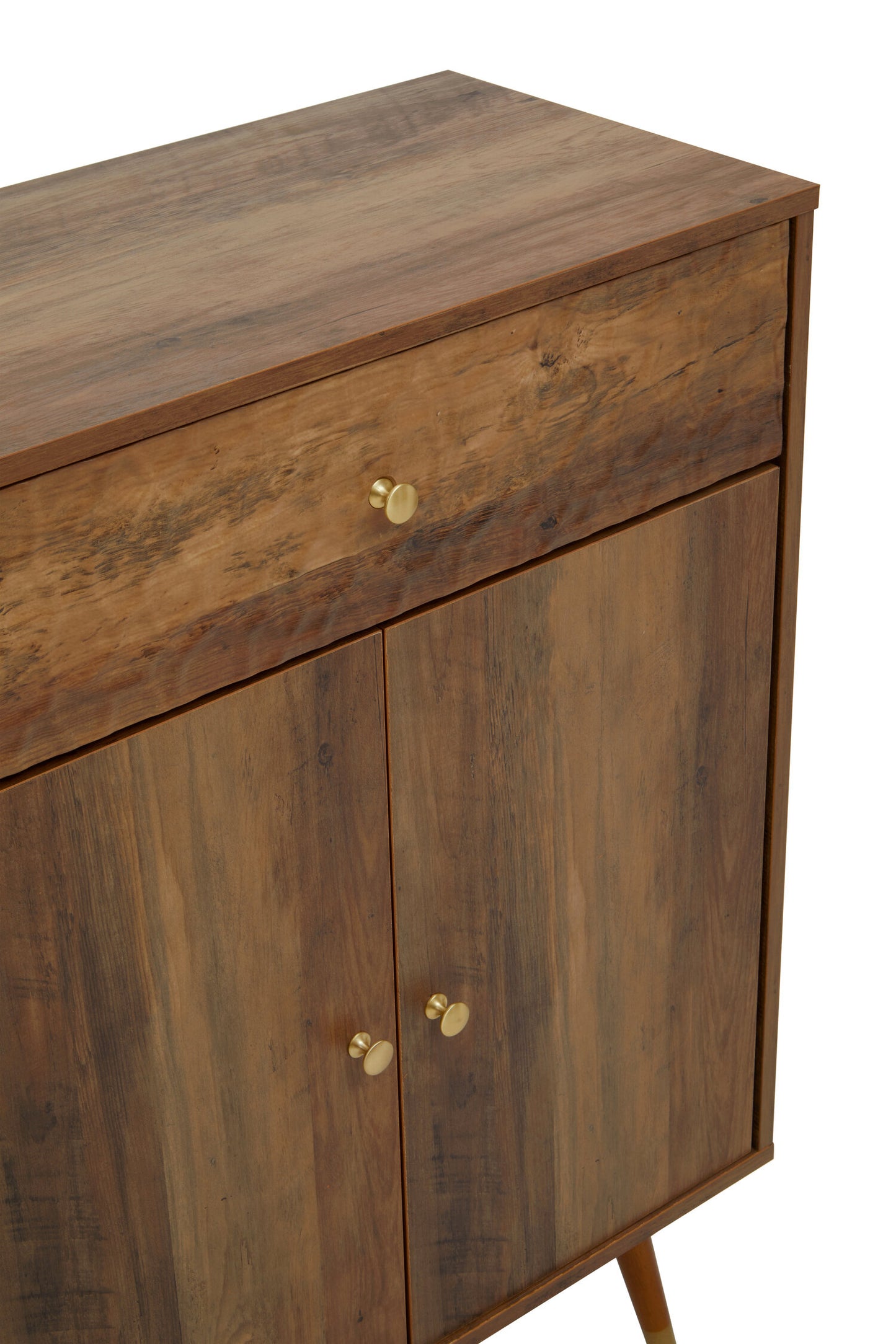 Oscar Wood Veneer 2 Door and 1 Drawer Cabinet