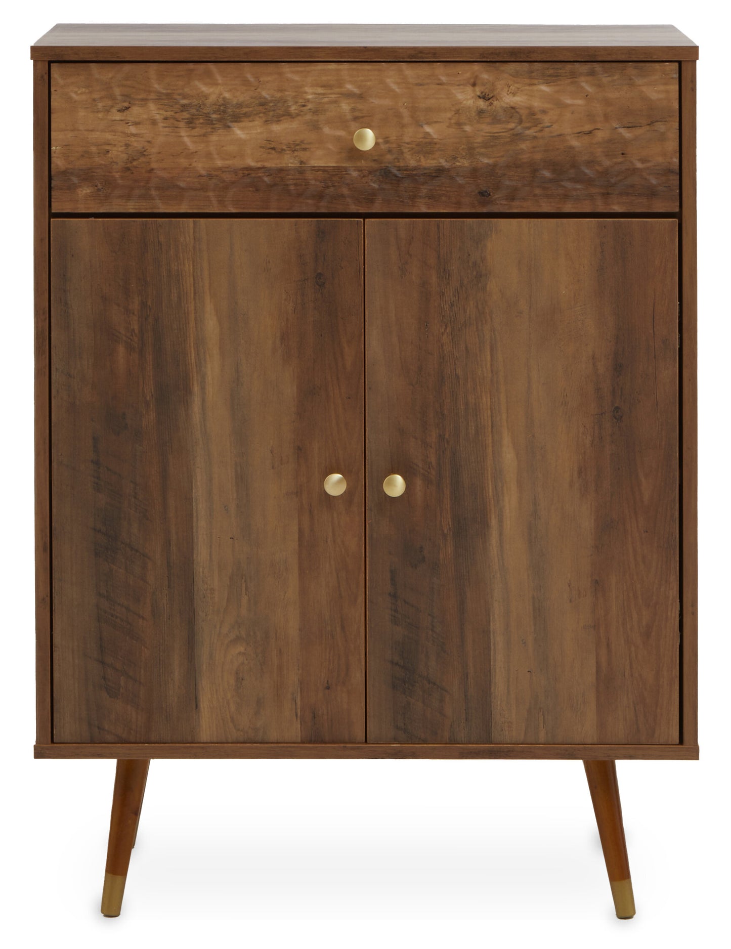 Oscar Wood Veneer 2 Door and 1 Drawer Cabinet