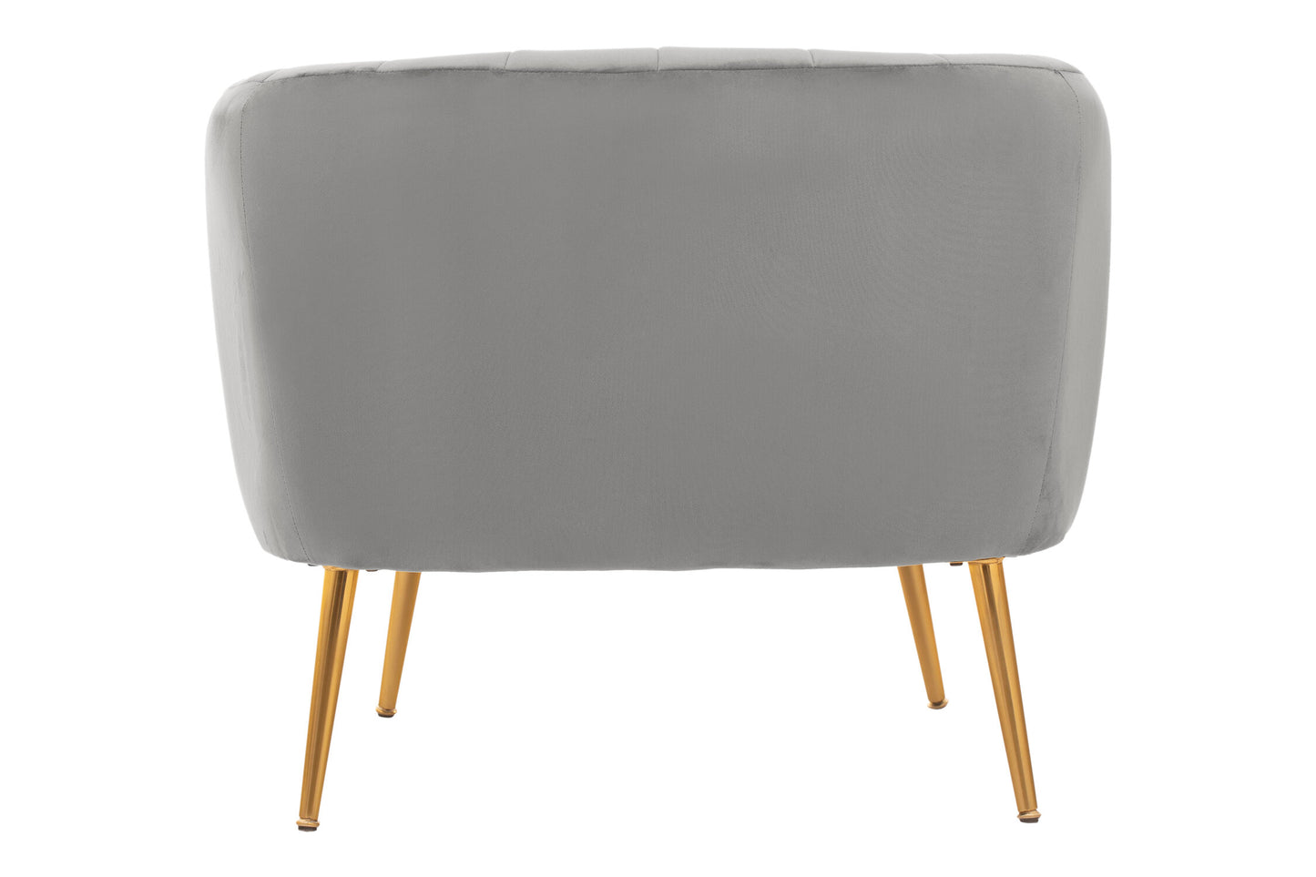 Mia Grey Velvet Luxe Channel Tufted Accent Chair