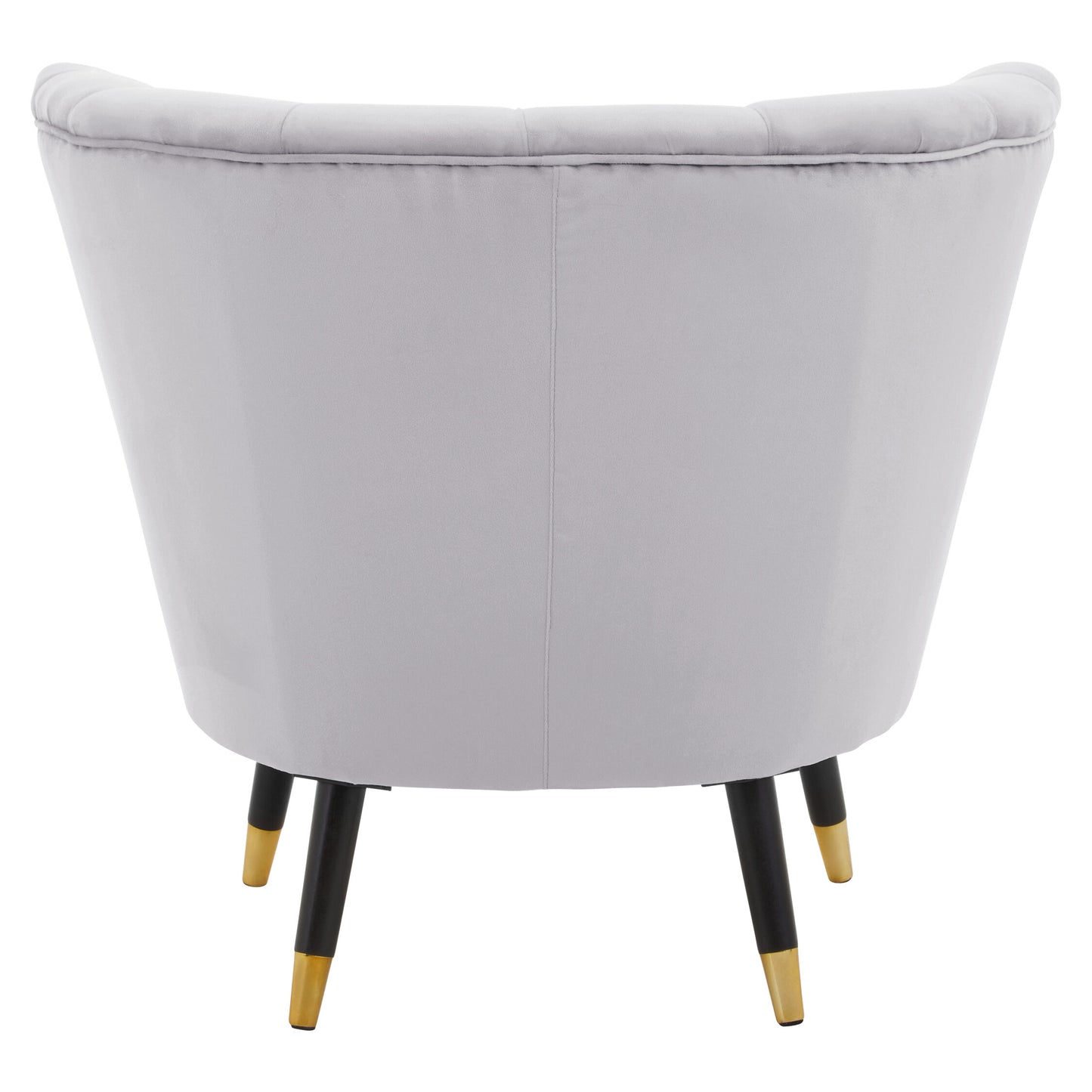 Marylin Luxe Grey Velvet Shell Accent Chair Armchair | Bali & Blue