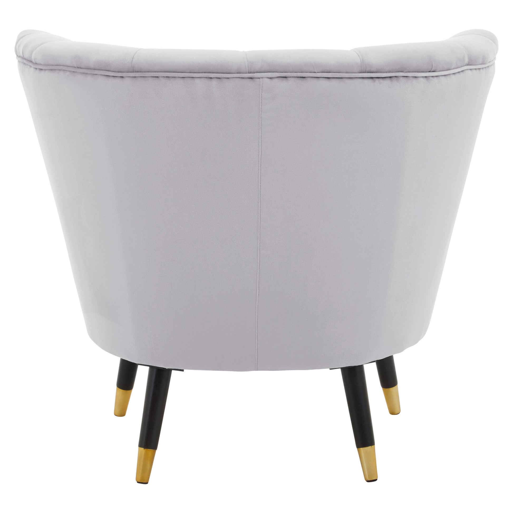 Marylin Luxe Grey Velvet Shell Accent Chair Armchair | Bali & Blue