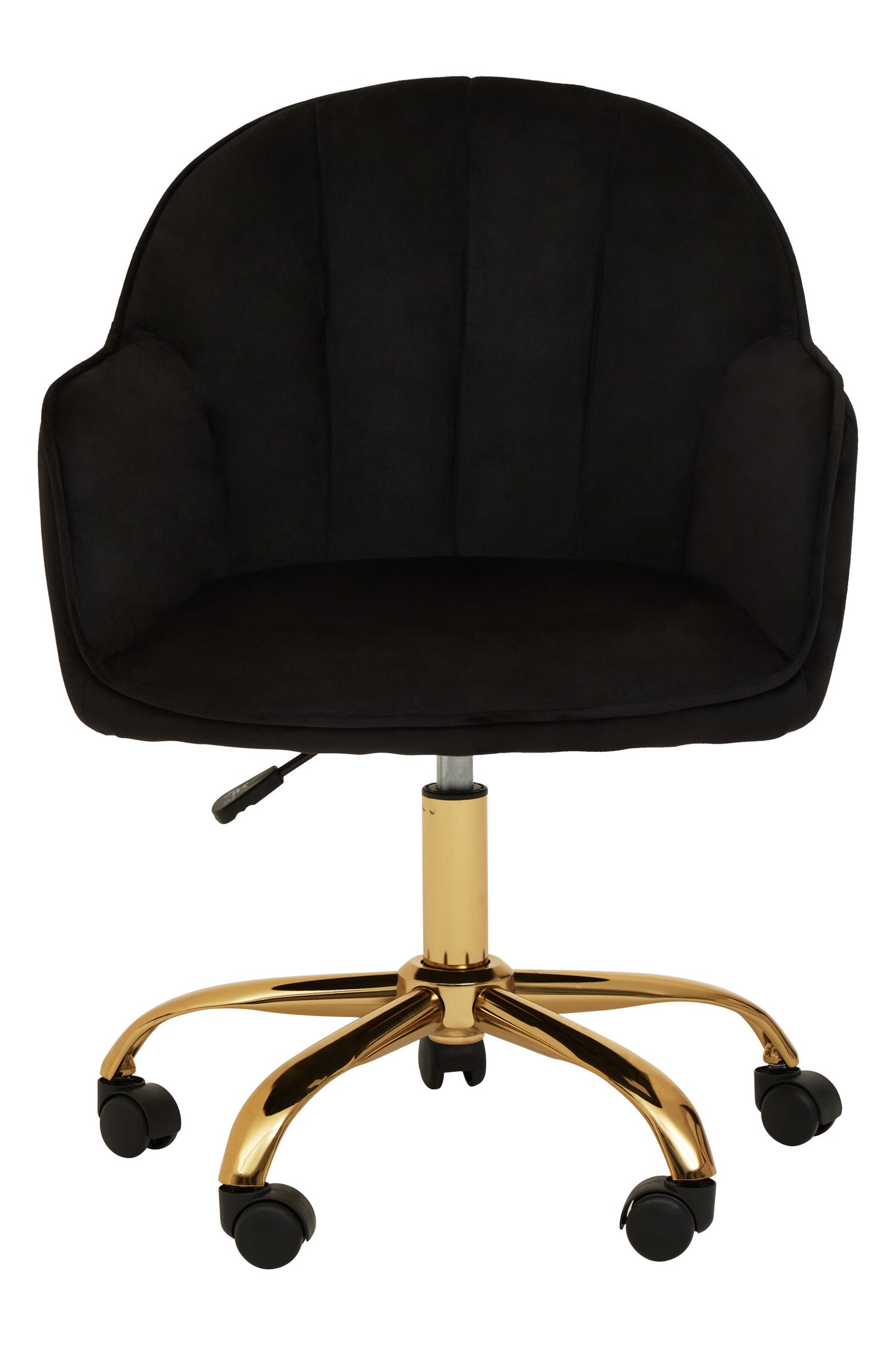 Amara Black Velvet And Gold Base Home Office Chair