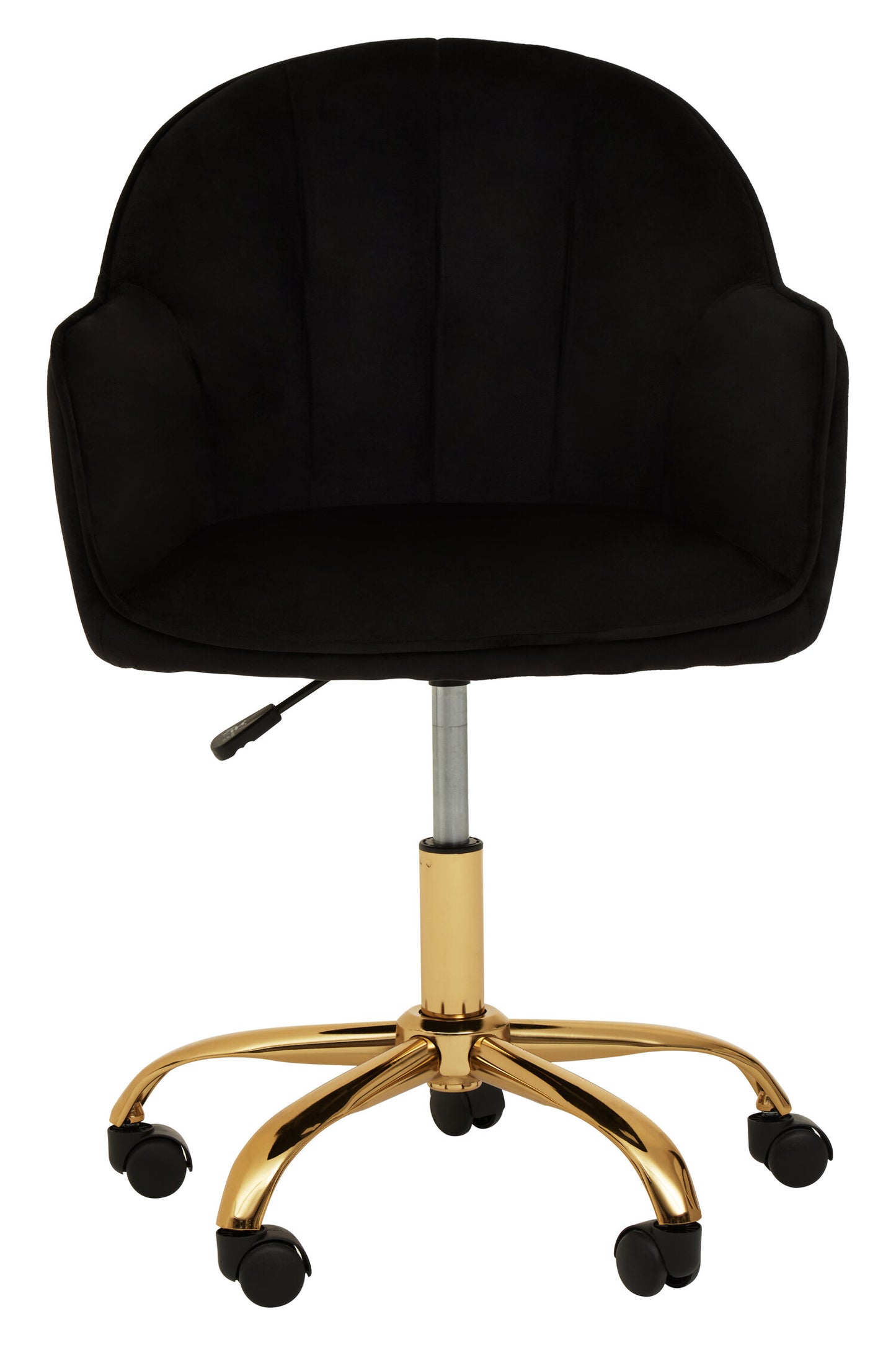 Amara Black Velvet And Gold Base Home Office Chair
