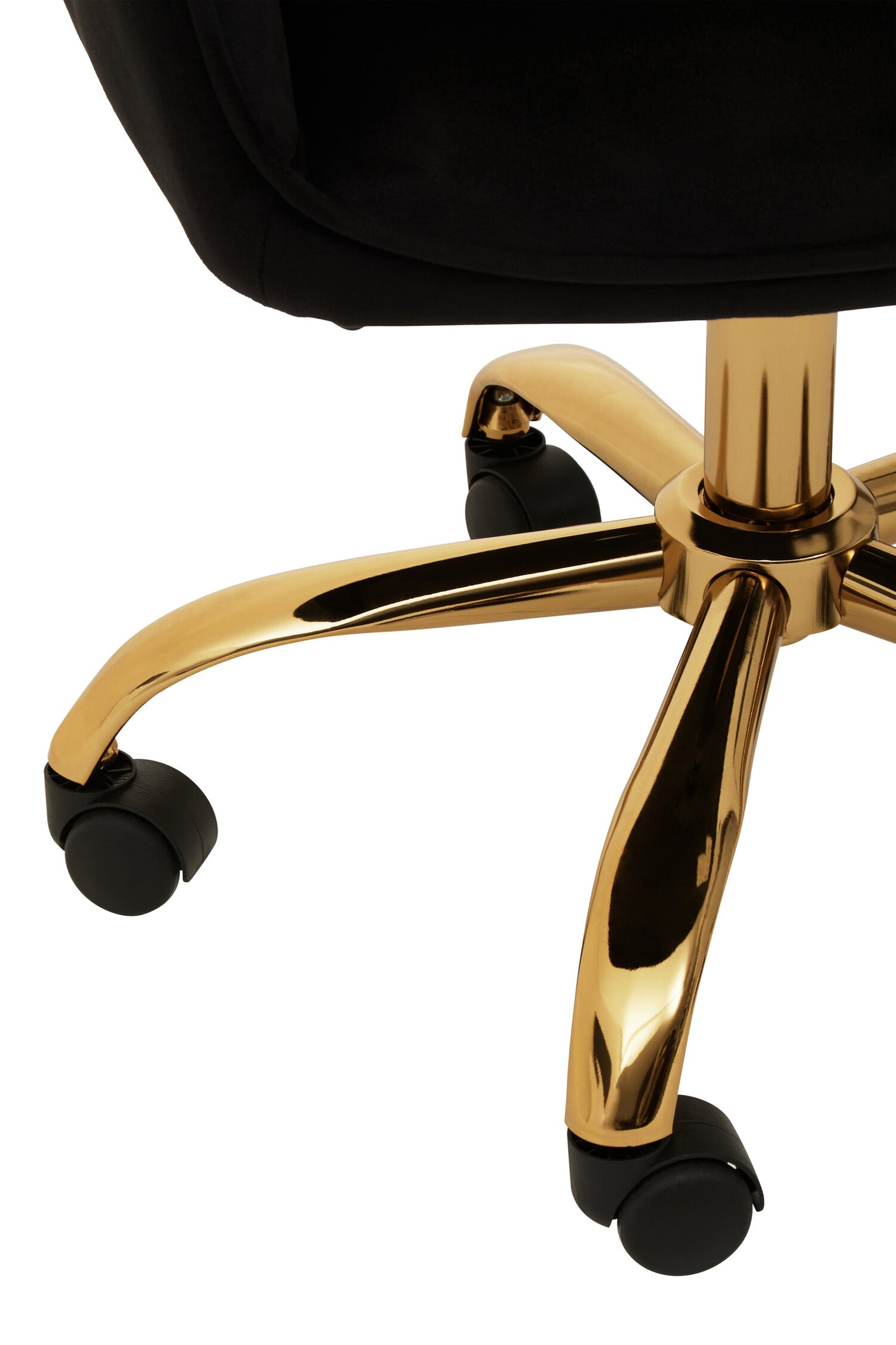 Amara Black Velvet And Gold Base Home Office Chair