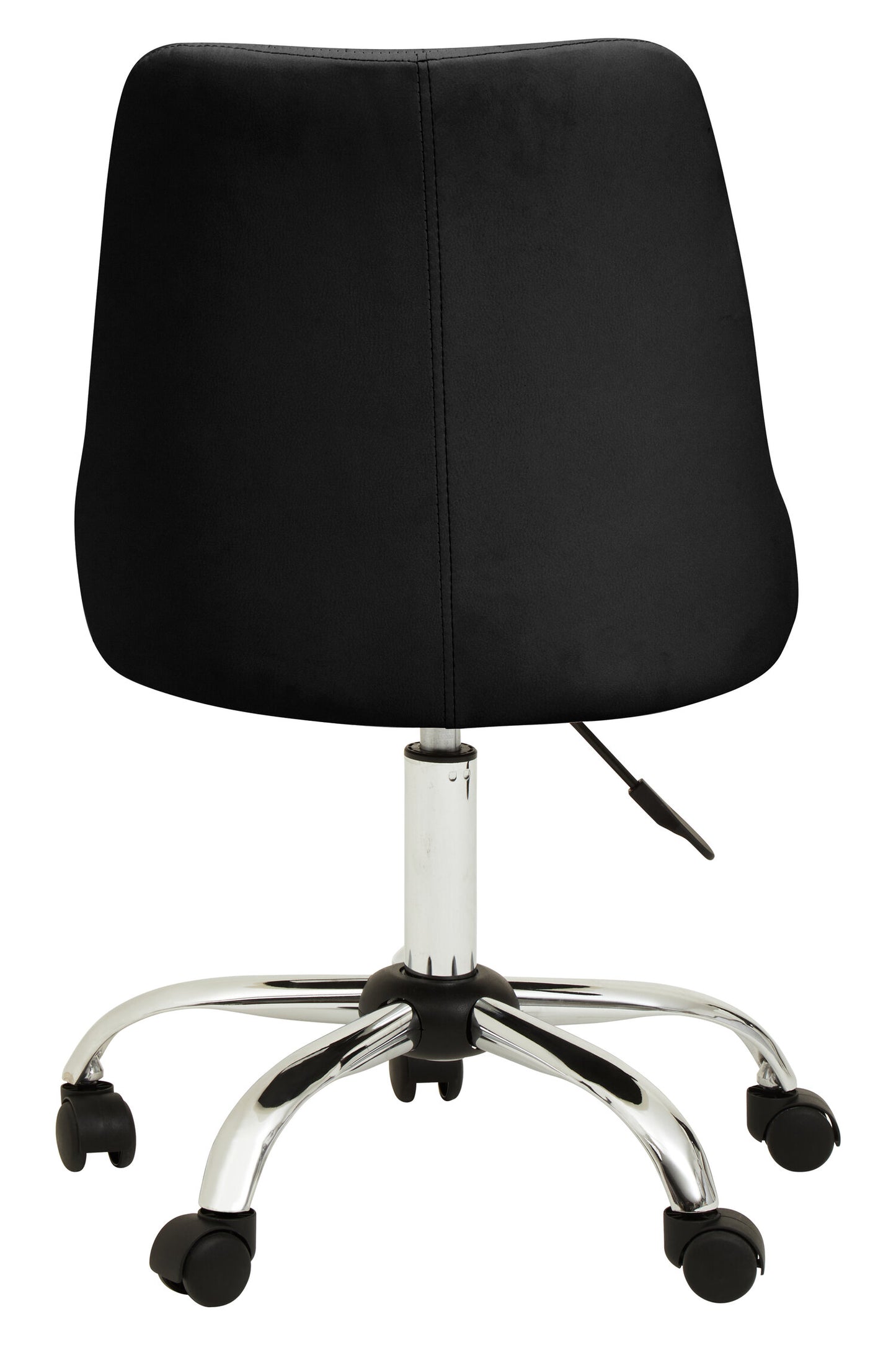 Jaxon Black Ribbed Modern Chrome Office Chair