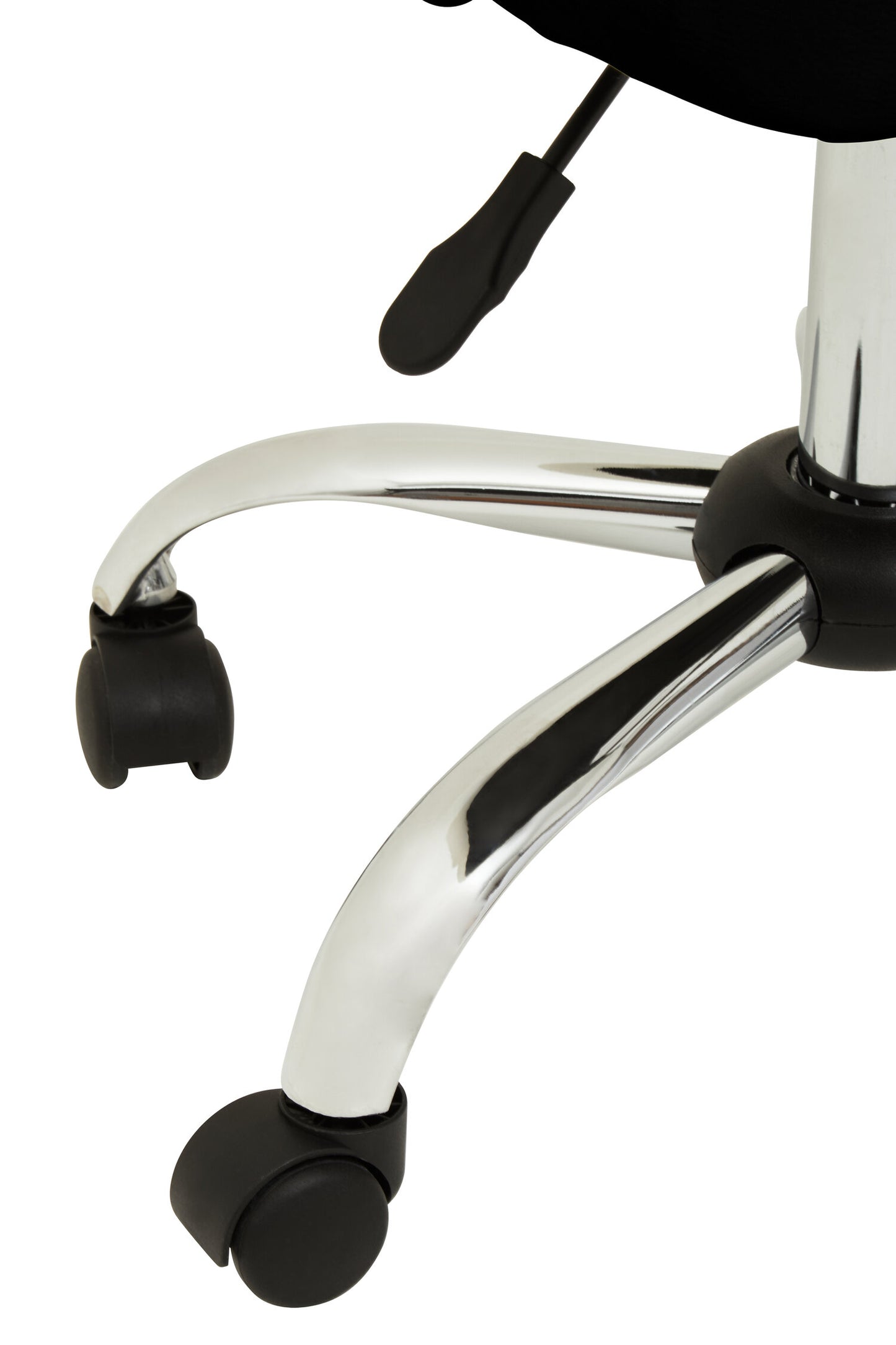 Jaxon Black Ribbed Modern Chrome Office Chair