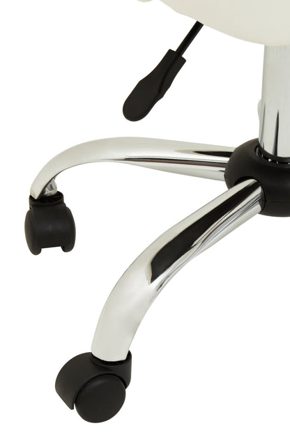 Jaxon Off White Leather Effect Modern Office Chair