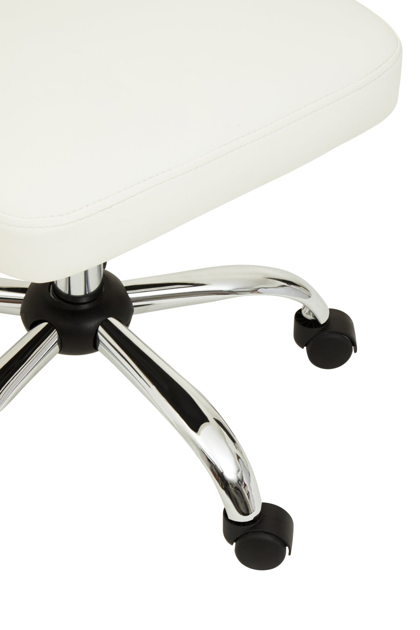 Jaxon Off White Leather Effect Modern Office Chair