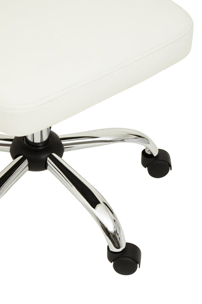 Jaxon Off White Leather Effect Modern Office Chair