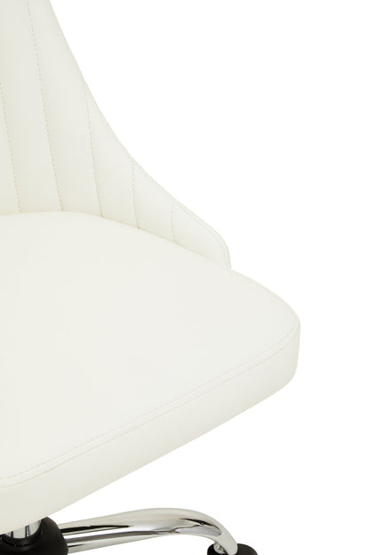 Jaxon Off White Leather Effect Modern Office Chair