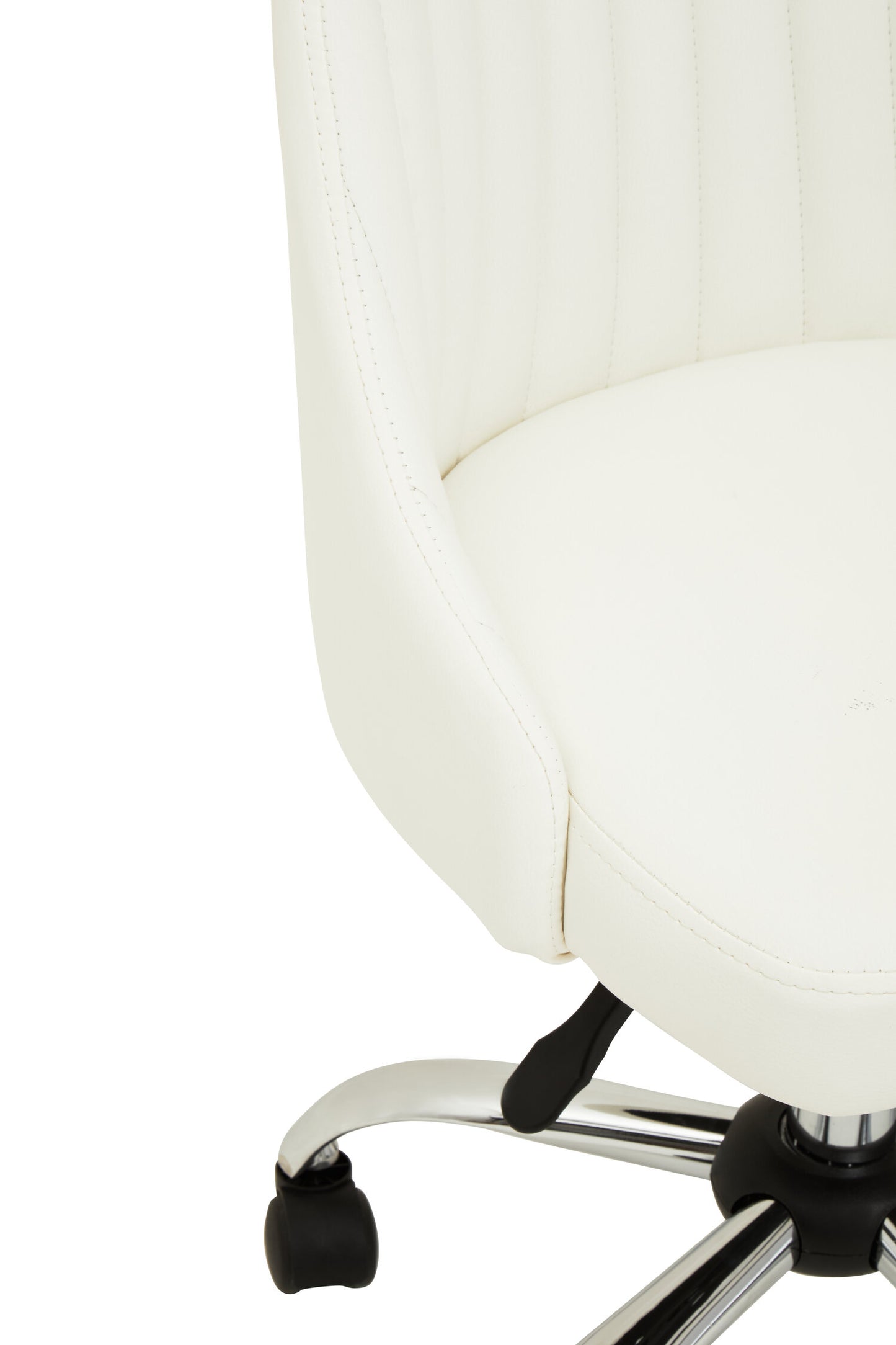Jaxon Off White Leather Effect Modern Office Chair