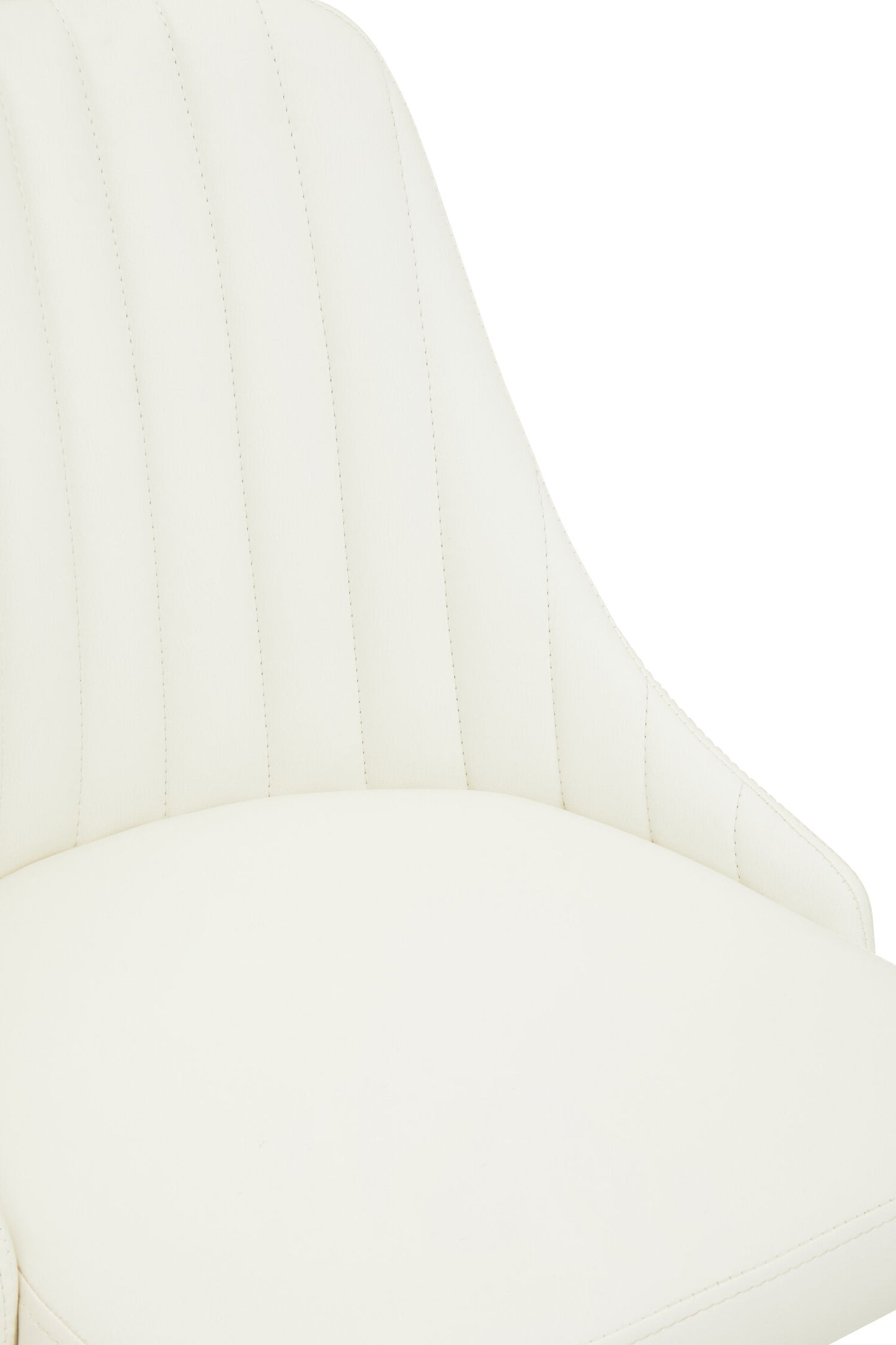 Jaxon Off White Leather Effect Modern Office Chair
