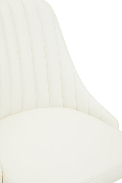 Jaxon Off White Leather Effect Modern Office Chair