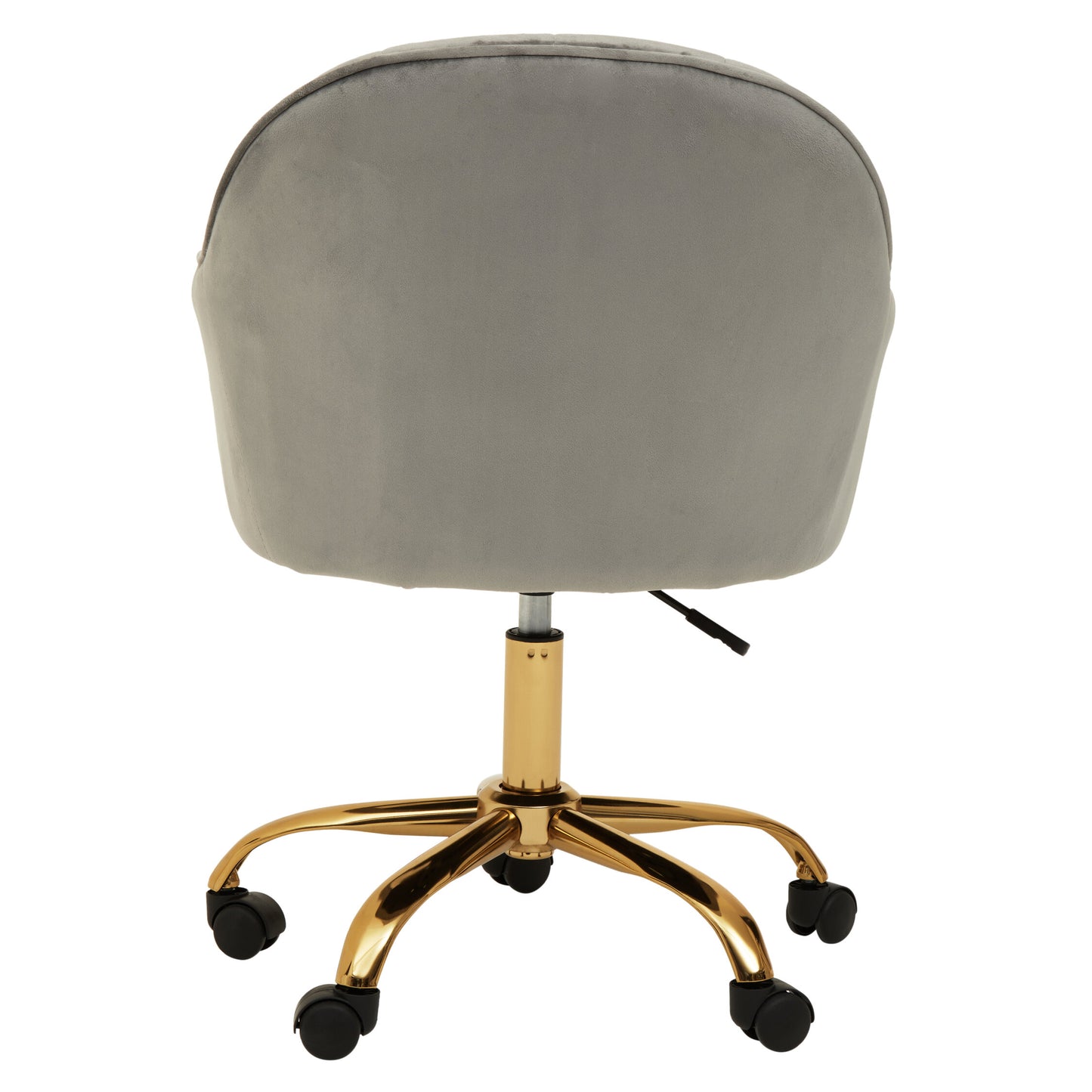 Amara Grey Velvet And Gold Home Office Chair